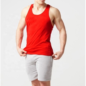 Vente en gros 100% coton Gym débardeur hommes Fitness course Singlet gilet Muscle Fit Stringer plaine en vrac pas cher impression Stringer gilet - Product Image 6