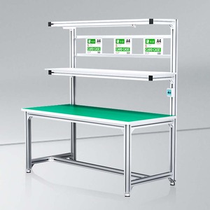 Banc de travail industriel antistatique personnalisable en acier allié robuste avec éclairage LED pour salle blanche Modèle JS-80012 - Product Image 1