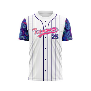 Maillot de baseball vintage personnalisé Miami entièrement personnalisable pour équipes, pull-over imprimé par sublimation en Spandex/Polyester respirant et sans couture - Product Image 3