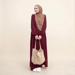 Premium High Quality Three-Layer Chiffon Niqab Pull-On Islamic Scarf Tie-Back Headcover Traditional Muslim Face Cover Hijab - Product Image 6