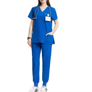 Women Long Sleeve Medical <b>Scrubs</b> <b>Set</b> – Cheap Best-Fit Nurse Hospital Uniform - Product Image 1