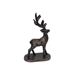 Sculpture de renne classique moderne faite à la main, best-seller, meilleur prix, décoration d'intérieur pour les célébrations de Noël, en métal - Product Image 1