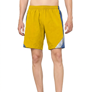 Men's Navy Blue Sport <b>Shorts</b> With Side Quick Dry Elastic Waist Mid Length <b>Woven</b> Polyester Board <b>Shorts</b> - Product Image 2