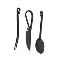 Ensemble de couverts fonctionnels en acier inoxydable – Cuillères, fourchettes, couteaux – Vaisselle équilibrée pour la maison, les restaurants et les complexes hôteliers