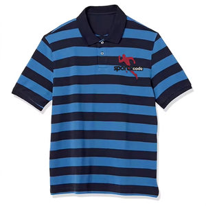 Camiseta Polo Deportiva 2026 para Hombre, Azul Marino a Rayas, Manga Corta, Camisa Casual a Rayas para Hombre - Product Image 6