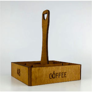 Handcrafted Wooden Coffee Station Organizer Eco-Friendly Restaurant <b>Tabletop</b> Caddy for Napkins Sugar & Sauce Bottles Holder - Product Image 4