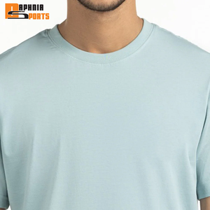 Camisetas de Hombre 100% Algodón Tejido, Manga Corta, Venta al Por Mayor, Ropa de Verano, Color Sólido, Transpirable, Ecológico - Product Image 2