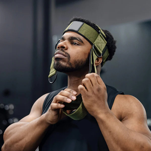 Weight Lifting Men Fitness Strength Exercise <b>Belt</b> <b>Chain</b> Strap Weightlifting Head Neck Harness - Product Image 5