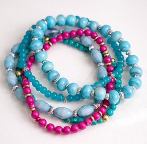 Bohemian Beaded <b>Bracelets</b> Set With Purple Amethyst And Blue <b>Beads</b> Gold Plated Heart Charms Unisex Jewelry Exquisite Gift Jewelry - Product Image 4