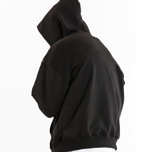 Sweat à capuche épais en molleton 100 % coton de qualité supérieure pour homme, coupe oversize, avec logo personnalisé, style streetwear, pull uni pour homme - Product Image 3