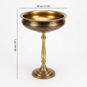 Handmade 30 cm Brass Decor <b>Riser</b> Solid Antique Brass Kumbh Urli Display <b>Riser</b> for Home Decor Hotels <b>Table</b> Decoration Accessory - Product Image 1
