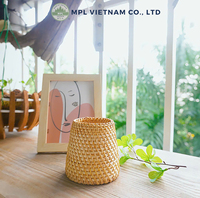 Organisateur de crayons multifonctionnel de haute qualité avec logo personnalisé, écologique et durable, étui à stylos de forme ronde, utilisation en cuisine, fabriqué au Vietnam