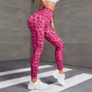 Leggings sexys de cintura alta con estampado para mujer, pantalones de yoga, mallas de ejercicio con efecto levanta glúteos, leggings de fitness para yoga, ropa para gimnasio y correr - Product Image 3