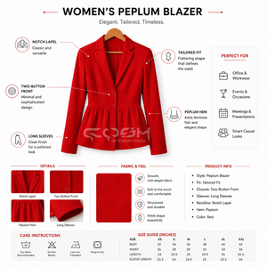 Cosh International - Abrigo de Algodón 100% Bordado y Elegante para Mujer, Ropa de Oficina, Hermandad Delta Sigma - Product Image 6