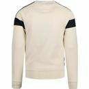 Men's Cream Color Blocking Raglan Sleeve Crew Neck Pullover Sweatshirt Regular Fit Casual Knitted Autumn Wear Lightweight OEM - Product Image 3