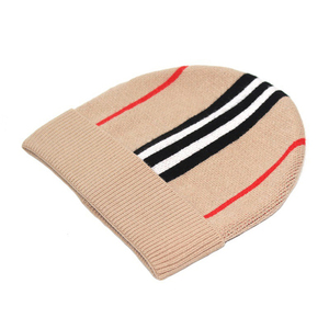 Gorro de Punto Unisex a Rayas, Gorro de Invierno 100% Acrílico con Diseño de Puño para Adultos, Circunferencia de Cabeza 56-58CM, Estilo Casual - Product Image 3