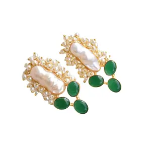 Pearl Earring 18k gold plated Wholesale Bulk Handmade fine fashion jewelry 2023 Models for Women Trendy traditional earring stud