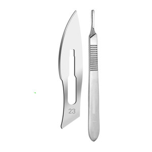 Mango de Bisturí Quirúrgico Premium # 3 + 100 Cuchillas Quirúrgicas Reutilizables de Acero Inoxidable, Instrumentos Médicos Profesionales - Product Image 2