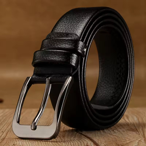 Cinturones de Cuero Genuino para Hombre de Alta Calidad al por Mayor, Cinturón de Cuero Casual con Hebilla de Pin, Cinturón de Longitud Personalizada para Hombre, Hebilla de Cuero Genuino Masculina - Product Image 4