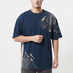 Daily Wear Oversized <b>T</b> <b>Shirts</b> For Men Soft Cotton Loose <b>Boxy</b> Fit Drop Shoulder Short Sleeve Crew Neck Streetwear Blank Tops - Product Image 1