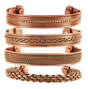 Brazalete Ajustable Magnético de Cobre Sólido con Grabado Impreso y Tallado, Tradicional y a la Moda, para Hombres y Mujeres, Artesanía - Product Image 5