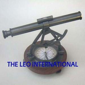 Brújula Multifuncional Profesional de Metal, Regla de Viaje y Aventura para Exteriores, Nivel, Adornos Decorativos de Oficina, Color Natural - Product Image 3