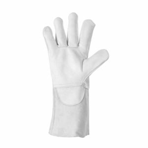 Cowhide Grain Leather Safety Gloves Split Cowhide Hand Protection for Industrial Use <b>Fire</b> Heat Spark Resistant for Welding - Product Image 1
