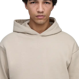 Sweat-shirt à capuche ample pour homme OEM, sans cordon de serrage, avec poche kangourou et épaules tombantes, personnalisable, fabrication usine - Product Image 3
