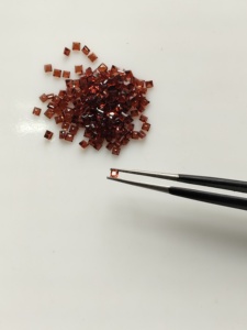 Natural Red <b>Garnet</b> 2MM Square Step Cut Best Quality Loose Gemstone For Jewelry Making - Product Image 2