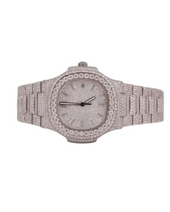 Reloj de Pulsera de Diamantes Moissanite VVS de Alta Calidad para Hombre, Correa de Acero Inoxidable, Movimiento Japonés, Estilo Hip Hop, Gran Venta - Product Image 4