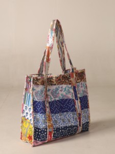 Wholesale Indian Hand Block Print Cotton Quilted Tote <b>Bag</b> Bohemian <b>Patchwork</b> Shoulder <b>Bag</b> - Product Image 2