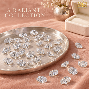 Bijoux personnalisés, pierre précieuse ovale de 9,50 carats, de couleur DEF, cultivée en laboratoire |   Taille ajustée sur mesure, certifiée, à facettes de précision, éclat brillant - Product Image 2