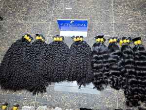 100% Original vietnamien naturel cheveux humains meilleure qualité birman bouclés tressage cheveux bruts faisceaux en gros prix usine - Product Image 2