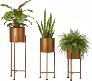 Jardinière en métal de qualité supérieure, durable, pour l'intérieur et l'extérieur, pot à fleurs moderne, décoration de jardin élégante, résistant à la rouille, récipient pour plantes - Product Image 5