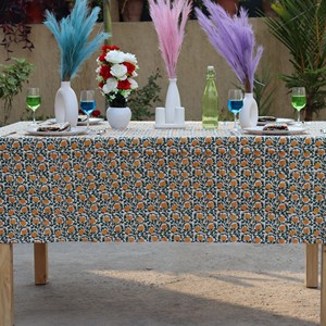 Classic Floral Printed Cotton Linen <b>Tablecloth</b> <b>Round</b> Washable Home Decor Customizable Square <b>Tablecloth</b> Handmade Table Runner - Product Image 6