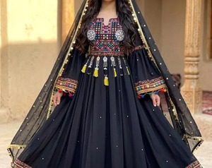 Vestido Afgano Kuchi Bordado, Vestido de Novia Tradicional Pashtun, Vestido Étnico para Fiesta, Vestido Largo de Manga Larga, Vestidos Casuales para Mujer - Product Image 2