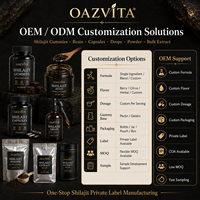 Oazvita Vegan Shilajit Antioxidant Gummies Berbasis Pektin Bebas Gelatin Suplemen Dewasa OEM