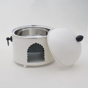 Royal White And Black Buffet Chafing Dish With <b>Dome</b> Lid Arch Design And <b>Ring</b> Handle For Wedding Event - Product Image 4