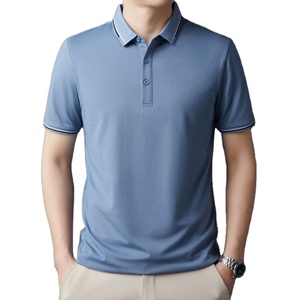 T-Shirt Homme Basic Orange Slim Fit pour Polo Confortable Col Chic Streetwear Solide Motif Coton Toile Top Sans Logo - Product Image 1