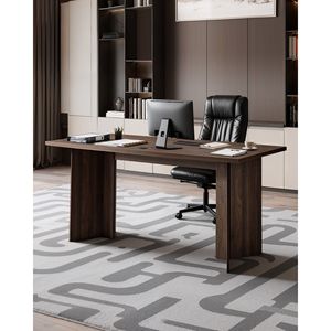 Scrivania Direzionale Moderna Rettangolare Grande 63 Pollici, Tavolo da Ufficio in Legno Resistente con Foro per Cavi, Capacità 250 LB - Product Image 2