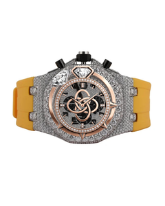 นาฬิกาข้อมือผู้ชายสไตล์หรูหราประดับเพชรโมอิสซาไนต์ สายสแตนเลส - Product Image 1