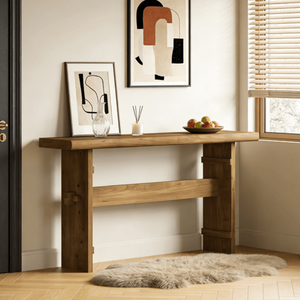 Moderna Consolle Lunga in Legno Massello per Casa, Appartamento e Hotel - Product Image 4