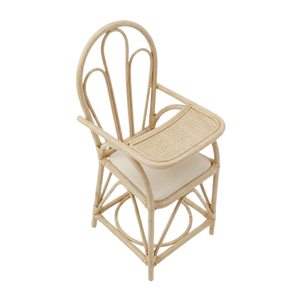 Chaise d'alimentation pour poupée en rotin tressé de haute qualité, design classique, mobilier jouet, prix d'usine en gros, vente chaude, export Vietnam - Product Image 2