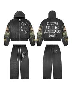Conjuntos Deportivos para Mujer, Ropa Deportiva con Logotipo Personalizado, Conjunto de Dos Piezas TAHAD, Sudadera con Capucha de Algodón, Pantalones Deportivos, Trajes Deportivos para Mujer - Product Image 6
