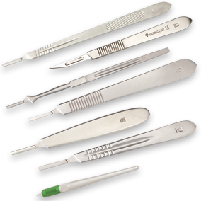 Scalpel chirurgical jetable avec manche en plastique et lames en acier inoxydable pour la formation en chirurgie laparoscopique manuelle par Surgiright - Product Image 4