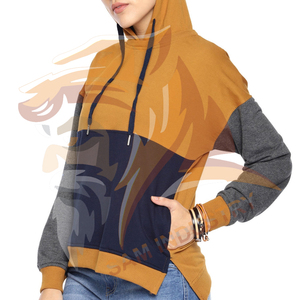 Latest Design Wholesale Price Women Hoodie Casual Streetwear Winter Fashion Plain Design <b>Drop</b> Shoulder Women Hoodies - Product Image 3
