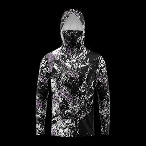 Hoodie de pêche entièrement personnalisable, impression par sublimation, protection intégrale du visage, UPF50+, polyester, vêtements d'extérieur, pêche, à capuche - Product Image 5