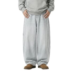 Jeans en denim baggy à jambe large pour hommes, délavés à l'acide, effet usé, vêtements de mode, solutions OEM personnalisées, streetwear, exportateur de vêtements de confiance - Product Image 1