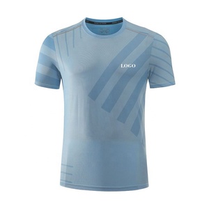 T-shirts pour hommes tricotés en coton doux 100% de gros OEM conceptions personnalisées transfert de chaleur imprimé - Product Image 2