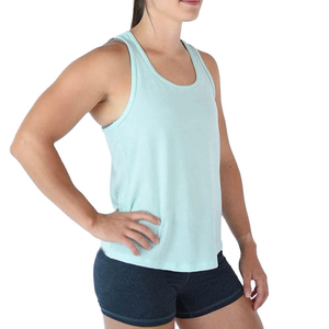 Camisetas sin mangas personalizadas con logo, estilo casual de verano, lisas, para mujer, recién llegadas, con cuello redondo, básicas, acanaladas. - Product Image 1